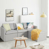 Convertible L-Shaped Sectional Sofa Couch with Reversible Chaise-Light Gray - Gallery View 1 of 12
