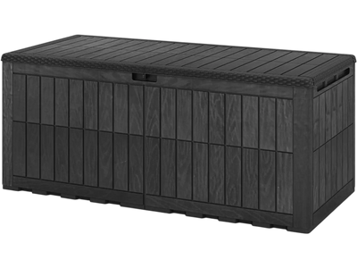 Costway 180 Gal Outdoor Deck Box Lockable All-Weather Storage Bin with Lid Handles 52837326 New
