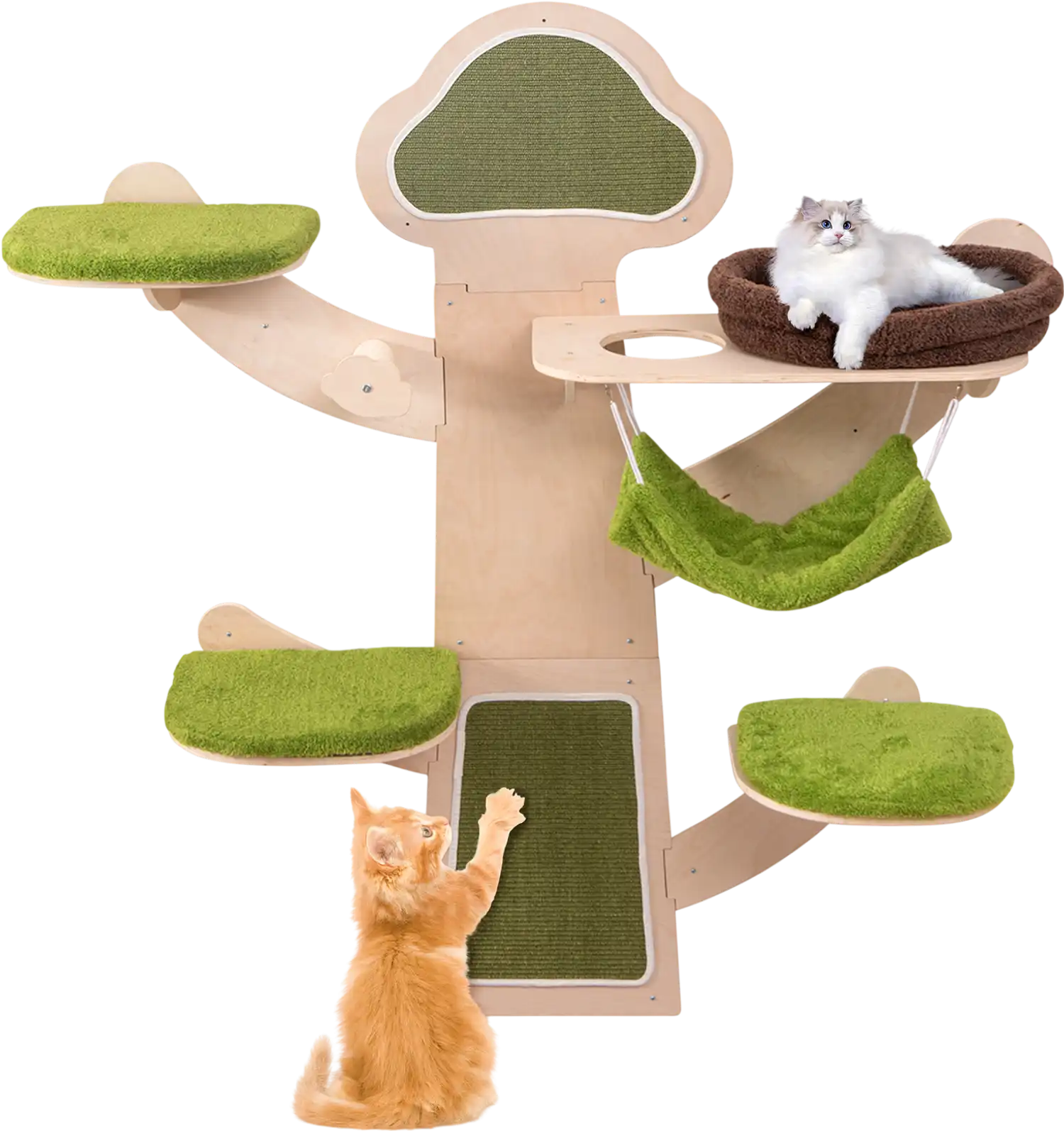 Costway Wall-Mounted Cat Tower Shelves Bed 12213163 New