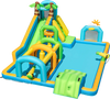 Inflatable Water Slide Tropical Theme Dual Slide Aqua Park Blower Excluded