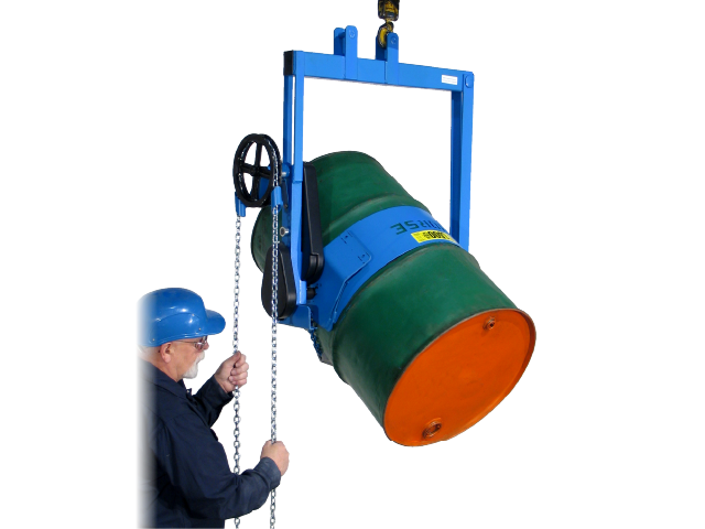 Morse 185A-HD Kontrol-Karrier Below-Hook Drum Handler Heavy Duty Pull Chain Tilt 1500 Lbs Capacity New