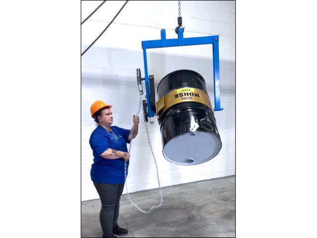 Morse 185A-HD Kontrol-Karrier Below-Hook Drum Handler Heavy Duty Pull Chain Tilt 1500 Lbs Capacity New