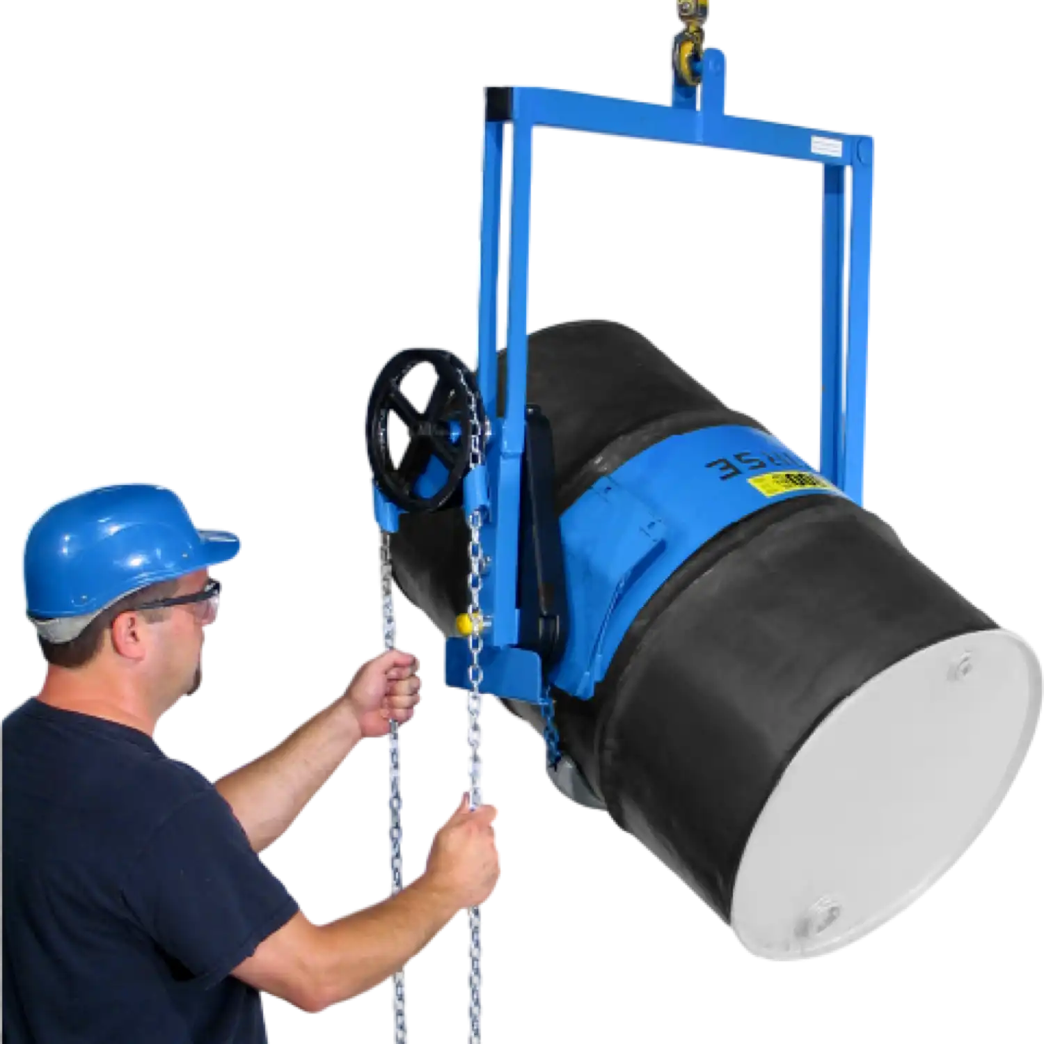 Morse 185A Kontrol-Karrier Below-Hook Drum Handler with Pull Chain Tilt 800 Lbs Capacity New