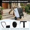 Commercial dehumidifier with built-in pump, large wheels, and convenient handle for easy mobility in large spaces.