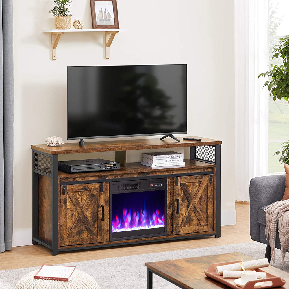 Electric fireplace insert with adjustable flame colors and brightness, designed for 400 sq.ft heating area and safe.