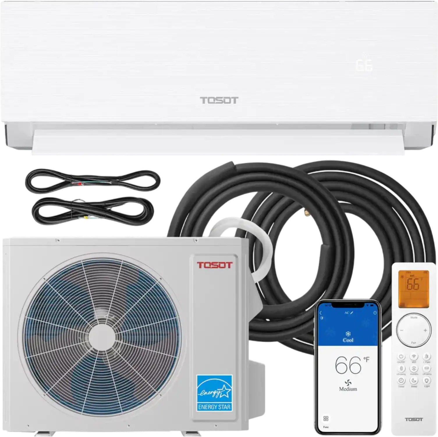Tosot Aoraki Mini-Split Air Conditioner Heat Pump WiFi 18,000 BTU 24.5 SEER2 ERV Compatible New