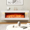 18/36 Inch 3-Sided Wall Mounted Electric Fireplace with 32/50 Inch Wide Floating Mantle-36 Inch - Gallery View 1 of 11
