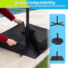 Detachable sandbag design of the 18.5" square umbrella base weight in black, ideal for patio and garden use.