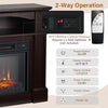 Costway Electric Fireplace 18" Mantel Stand with Shelf 4650 BTUs 1400W New