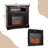 Costway Electric Fireplace 18" Mantel Stand with Shelf 4650 BTUs 1400W New