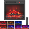 18 Inch Electric Fireplace Insert with Remote Control and 7 Realistic Flame Colors