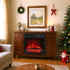 18-inch electric fireplace insert with realistic flames, remote control, and 750W/1500W heating options for cozy.