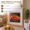 18-inch electric fireplace insert with remote control, 750W/1500W heating, and 7 flame colors for cozy ambiance.