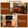 18-inch electric fireplace insert showcasing flame and heat mode, featuring 7 flame colors for customizable ambiance.