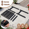 18-inch black outdoor Adirondack side table with slatted surface, featuring a 0-screw assembly for easy setup.