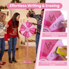 18-inch prize wheel featuring a blackboard marker and eraser, ideal for party games and events with smooth rotation.