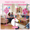 Height adjustable 18-inch prize wheel with blackboard marker, ideal for tabletop or floor standing use at events and.
