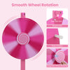 18-inch prize wheel with smooth rotation, rhythm pin, and stop clickers, ideal for events and party games.