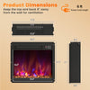 18-inch electric fireplace insert with remote control, featuring adjustable temperature, 8 flame colors, and 1500W.