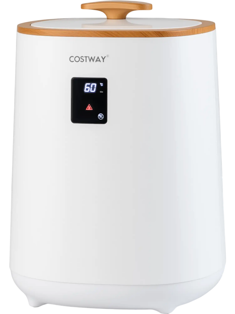 Large 18 L towel warmer with LED display, fast heating, and aromatherapy holder for a spa-like experience.