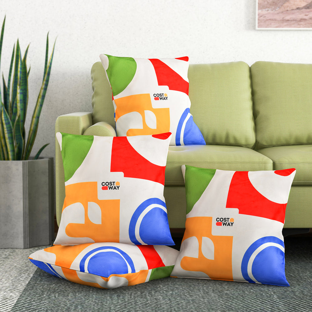 18 x 18 Inch Inches Square Throw Pillows with Removable and Washable Velvet Pillow Cases - Gallery View 1 of 10