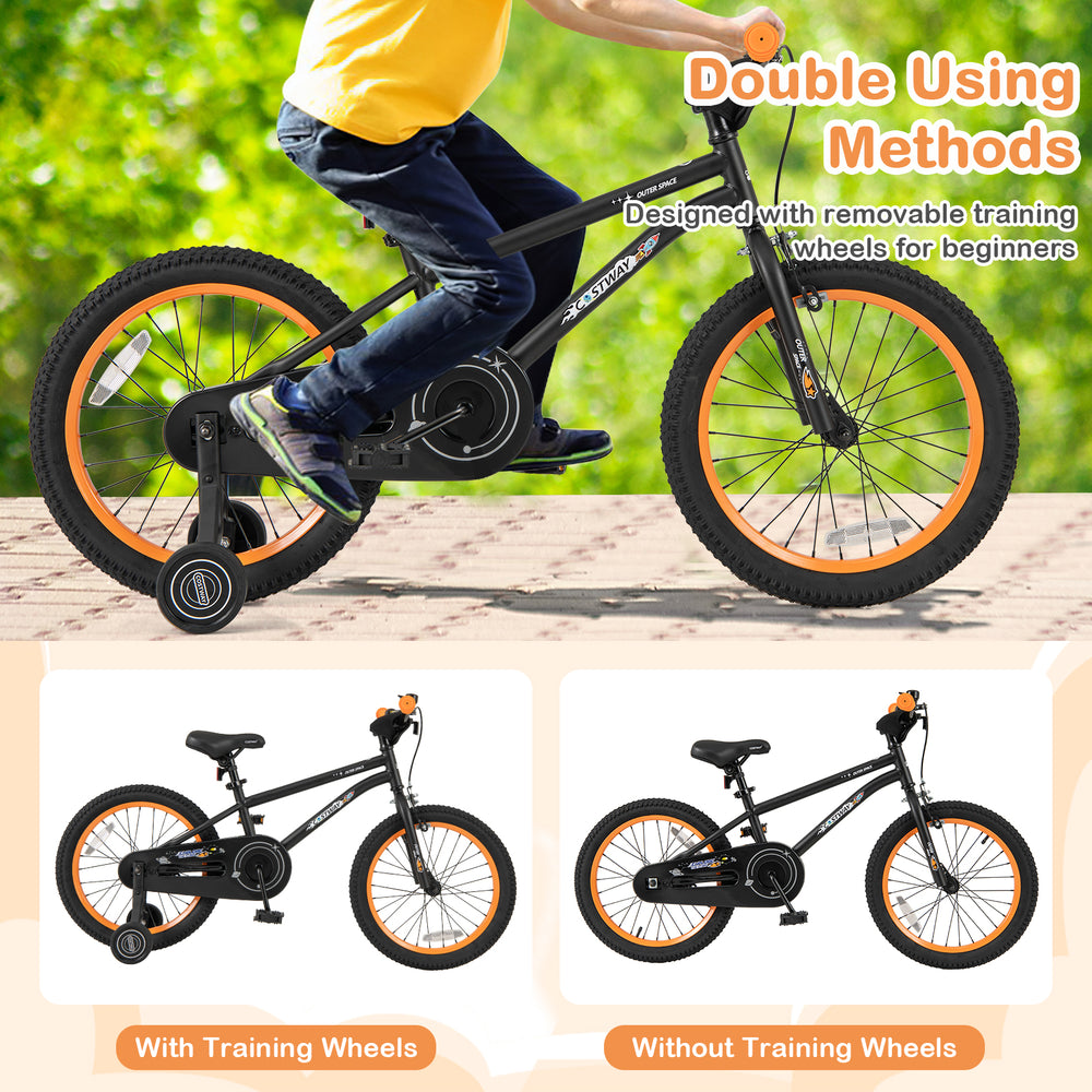 18-Inch Kids Bike Sport Bicycle for 4-8 Years Old with Adjustable Seat-18 inches - Gallery View 1 of 8