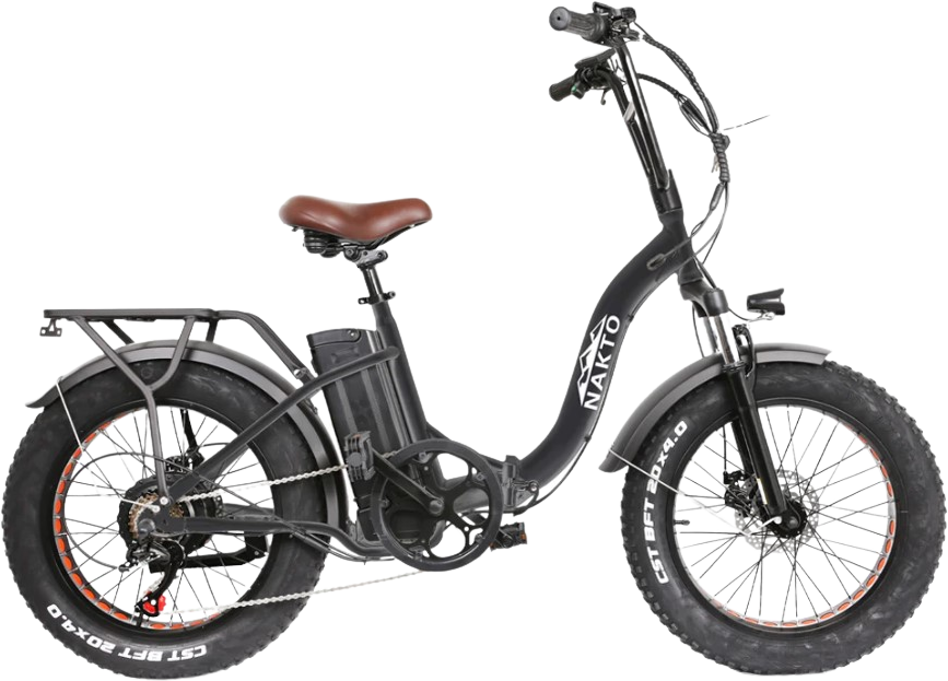 nakto 26 250w cargo electric bicycle Nakto Folding OX Electric Fat Tire Bike 20" 500W Motor with Peak 750W – FactoryPure