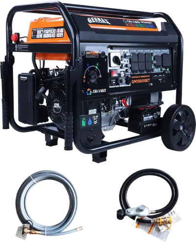 GENMAX GM15000ET 11000W/15000W Generator Tri-Fuel 50A Remote Start Gas Propane Natural Gas with CO Detect New
