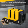 190 PPD Commercial Dehumidifier with Pump and 2 Wheels-Yellow - Gallery View 1 of 9