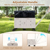 Large foldable utility cart with adjustable handle, 2-tier storage crates, and cup holder for versatile outdoor use.