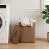 19 Gal Capacity Bamboo Clothes Hamper with Removable Liner and Portable Handles-Brown - Gallery View 1 of 10