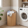 19 Gal Capacity Bamboo Laundry Hamper with Zippered Lid-Natural - Gallery View 1 of 10