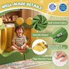 Modular kids play couch with soft velvet fabric, high-density foam, and removable cover for comfort and creativity.