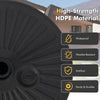 Close-up of the 19.5-inch black umbrella base stand made of high-strength HDPE material, waterproof and durable for.