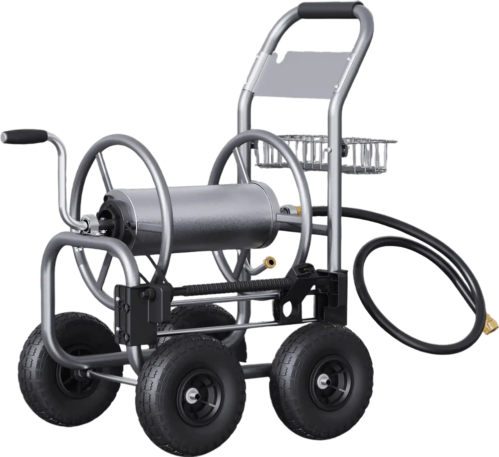 Giraffe Tools Garden Hose Reel Cart 4 Wheels Heavy Duty New