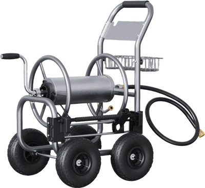 Giraffe Tools Garden Hose Reel Cart 4 Wheels Heavy Duty New