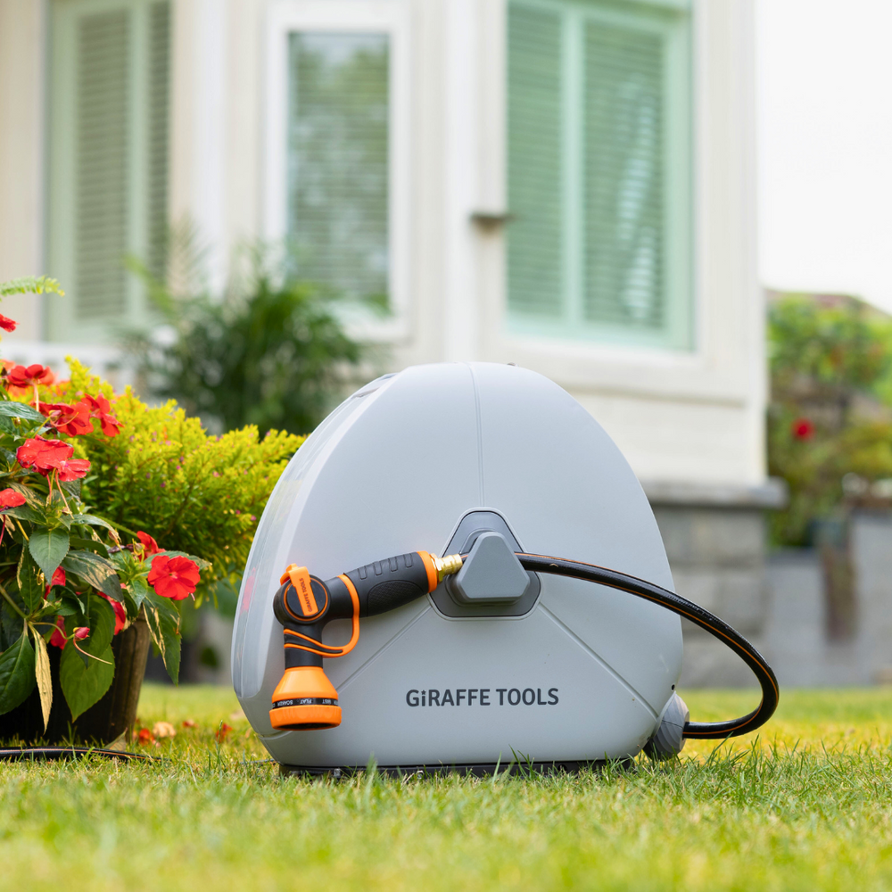 Giraffe Tools Ground-Mounted Retractable Hose Reel New