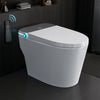 YULIKA-ST001 smart toilet in bathroom scene (remote shown)