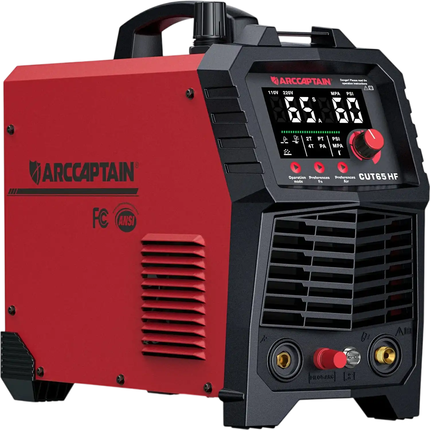 Arccaptain CUT65 HF Plasma Cutter Heavy-Duty 65A Pilot Arc 110/220V New