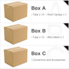 Box A contains 10 tubes and 1 roof canopy for the large walk-in shade cage chicken coop assembly.