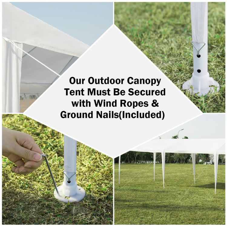 Costway Tent 10' x 30' Outdoor Canopy with 6 Removable Sidewalls and 2 Doorways 30729165 New