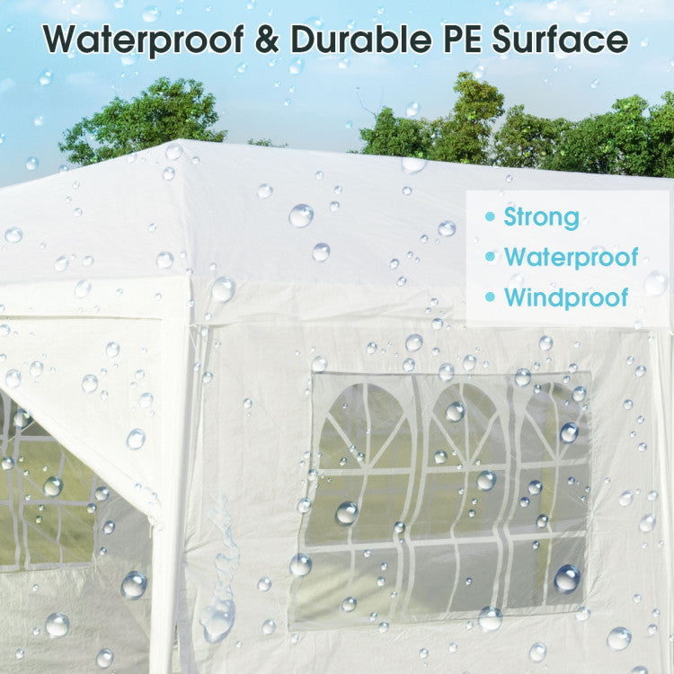 Costway Tent 10' x 30' Outdoor Canopy with 6 Removable Sidewalls and 2 Doorways 30729165 New