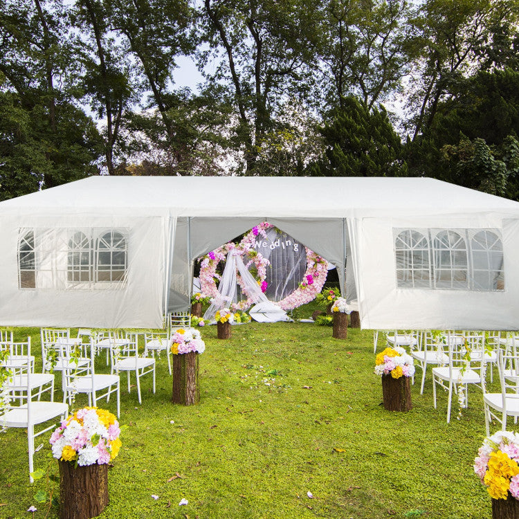 Costway Tent 10' x 30' Outdoor Canopy with 6 Removable Sidewalls and 2 Doorways 30729165 New