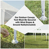 Outdoor 10 x 30 feet gazebo canopy tent with connection stakes and wind ropes for stability during events and.