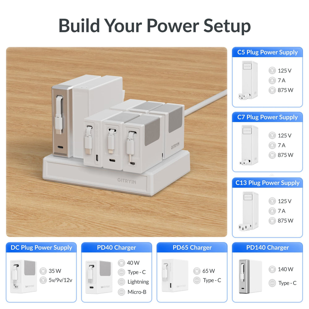 Giraffe Tools Modular Charging Station with Smart Cooling Fan 1875W New