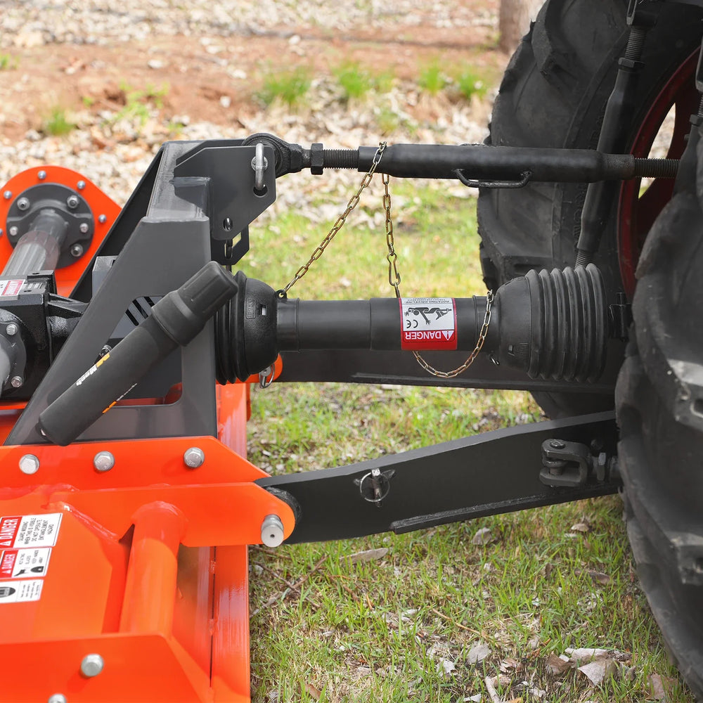 65 in Stone Burier Reverse Rotary Tiller,  3 Point Hitch Cat.1,  Chain Drive,  PTO Shaft Included with Slip Clutch,  30-55 HP,  RSB65