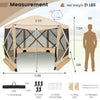 Pop-up screen house tent measuring 11.5 x 11.5 ft, made of durable 210D polyester, ideal for outdoor gatherings.