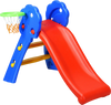 2 Step Indoors Kids Plastic Folding Slide with Basketball Hoop