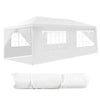 10 x 20 feet white canopy tent with 6 sidewalls, featuring windows and a carry bag, ideal for outdoor events and.