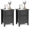 Costway Nightstand Bedside Table Set of 2 New